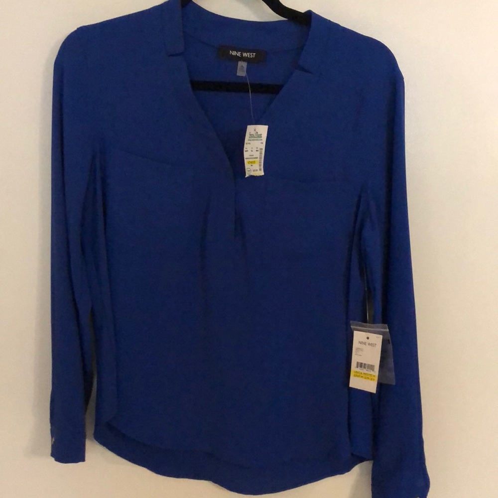 Royal blue blouse by NINE WEST